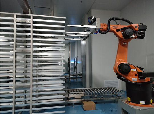KUKA KR60-3 पैलेटिंग रोबोट सेल फैक्ट्री रोबोटिक्स छह अक्ष औद्योगिक रोबोट
